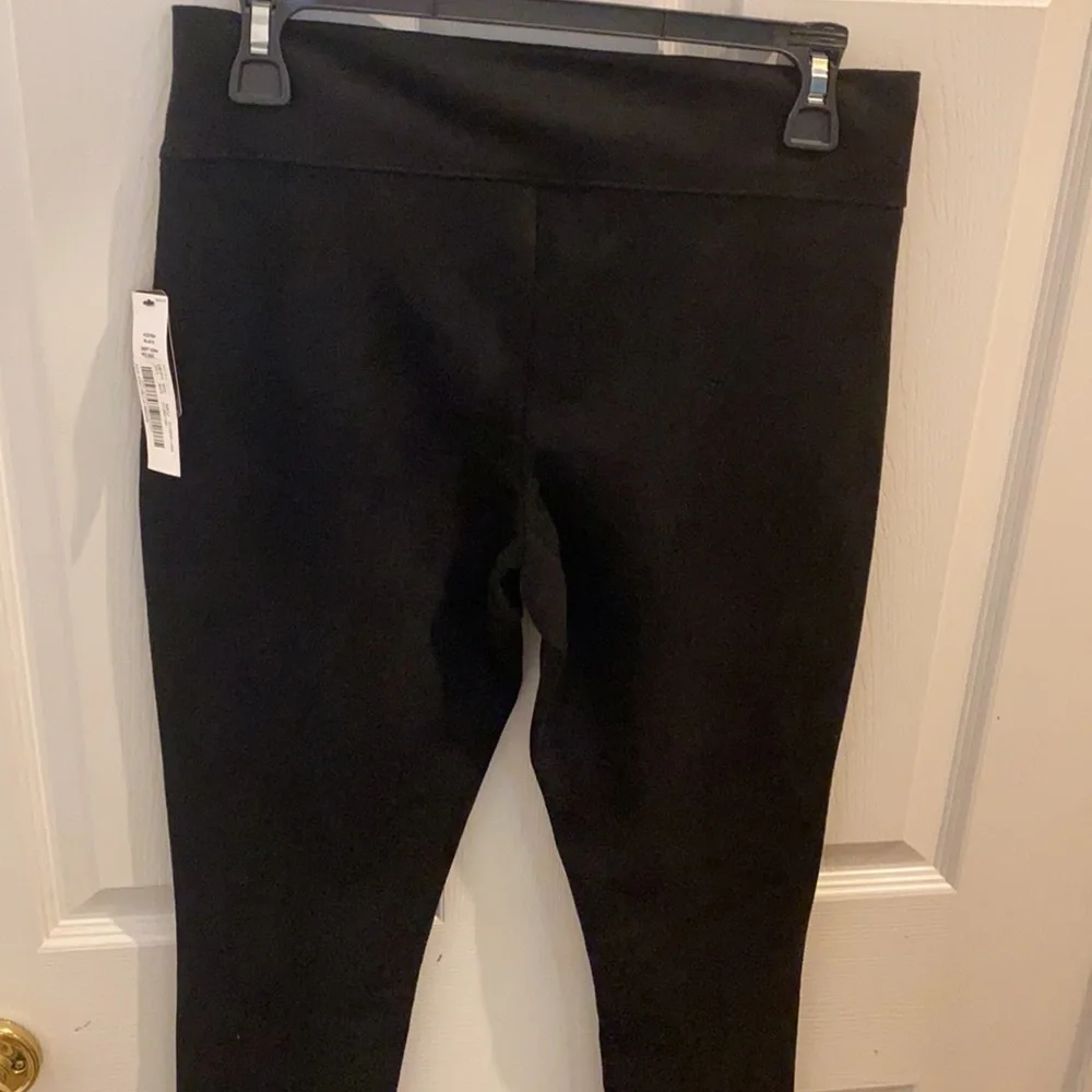 Faux suede leggings, NWT, Black - Picture 8 of 9
